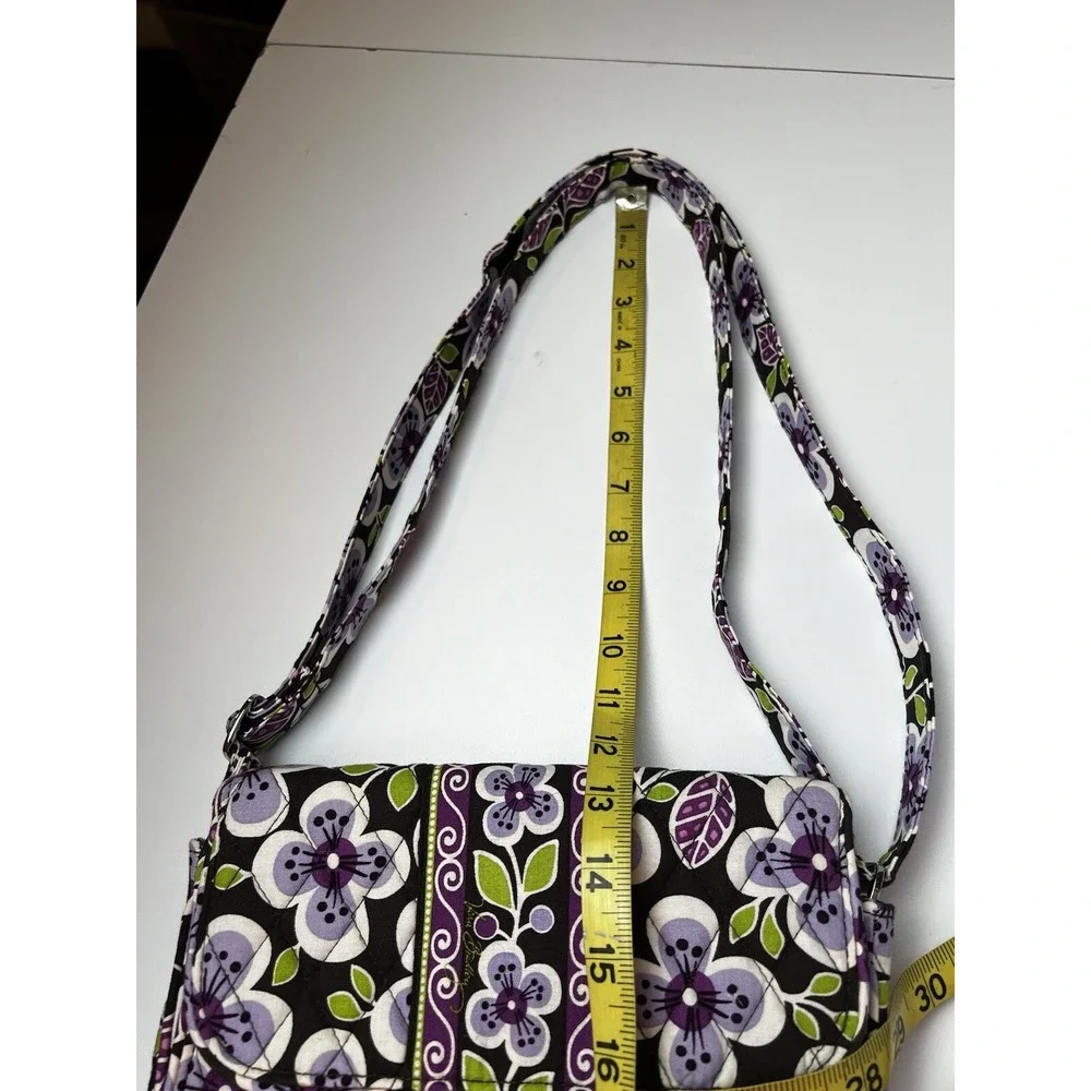 VERA BRADLEY Rachel CROSSBODY Small Size  BAG Purple/Green/Brown FLORAL